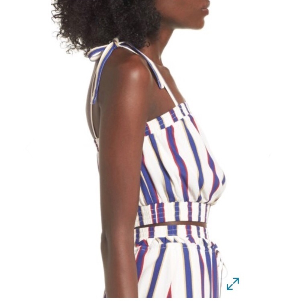 NEW • Privacy Please • Siberia Striped Crop Top M - Picture 4 of 5